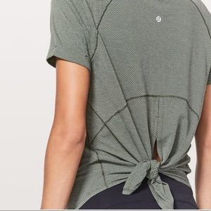 Lululemon green tie back shirt